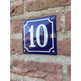 Numéro de maison en émail noir - 44
