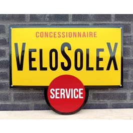 Plaque émaillée Ronde Publicitaire VELOSOLEX - Métal Neuf