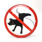 chien interdit de faire pipi