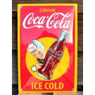 Enseigne publicitaire émaillée Coca Cola