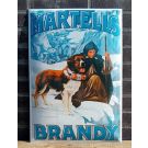 Martells Brandy plaque émaillé