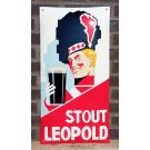 Stout Leopold émaillée plaque