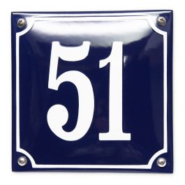 Plaque De Maison émaillée - Numéro 277 - Style Antique - Bleu - Métal - Pour Extérieur