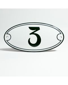 Numéro ovale avec bord + cadre
