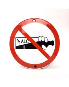 signe d'interdiction d'alcool