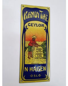 Kandy the Ceylon  montant de porte en émail