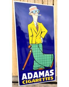 Enseigne publicitaire émaillée Adamas Cigarettes BIG