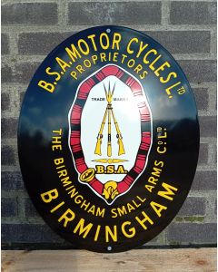 BSA motor cycles plaque émaillée