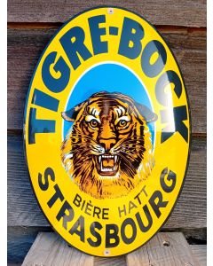 Tigre-Bock Strasbourg plaque émaillée