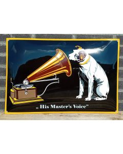 His Masters Voice plaque émaillée