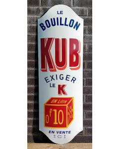 Le Bouillon Kub Exiger LARGE Plaque émaillée 
