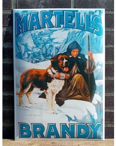 Martells Brandy plaque émaillé