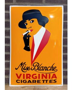 Miss Blanche Virginia Cigarettes plaque émaillé