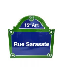 Plaque de rue "Paris" 21,5x20 cm
