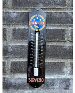 Thermometer Benelli Servizio 6,5x30cm Emaille