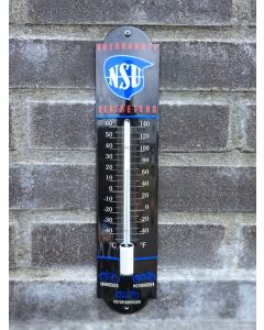 Thermometer NSU Anerkannte vertretung 6,5x30cm Emaille
