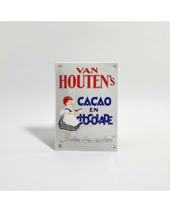 Van Houten Cacao en Chocolade plaque émaillé