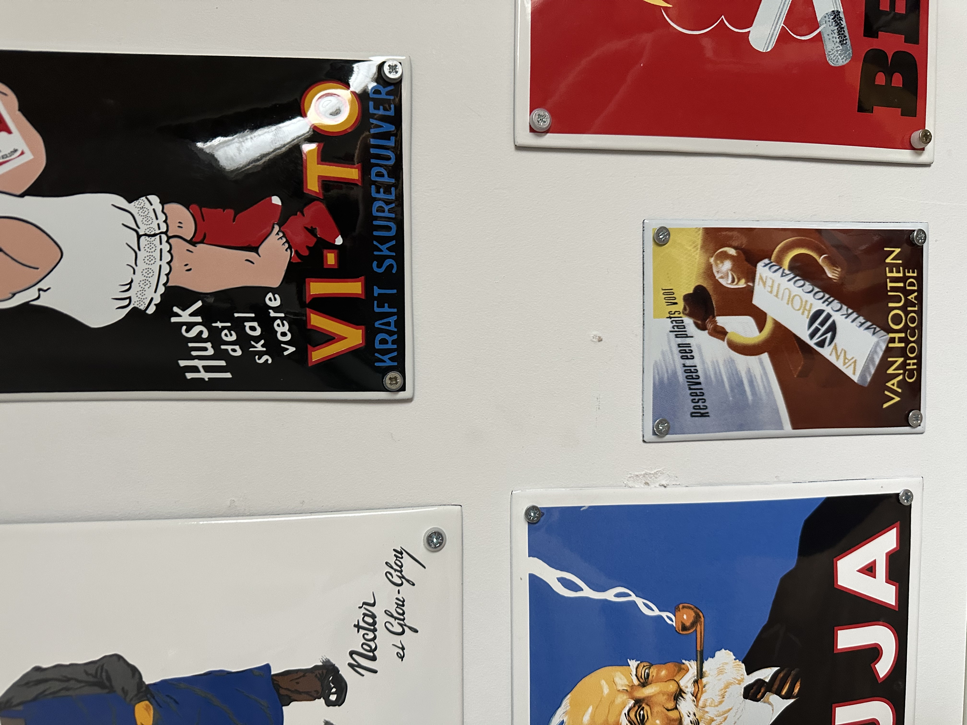 Van Houten Chocolade plaque émaillé