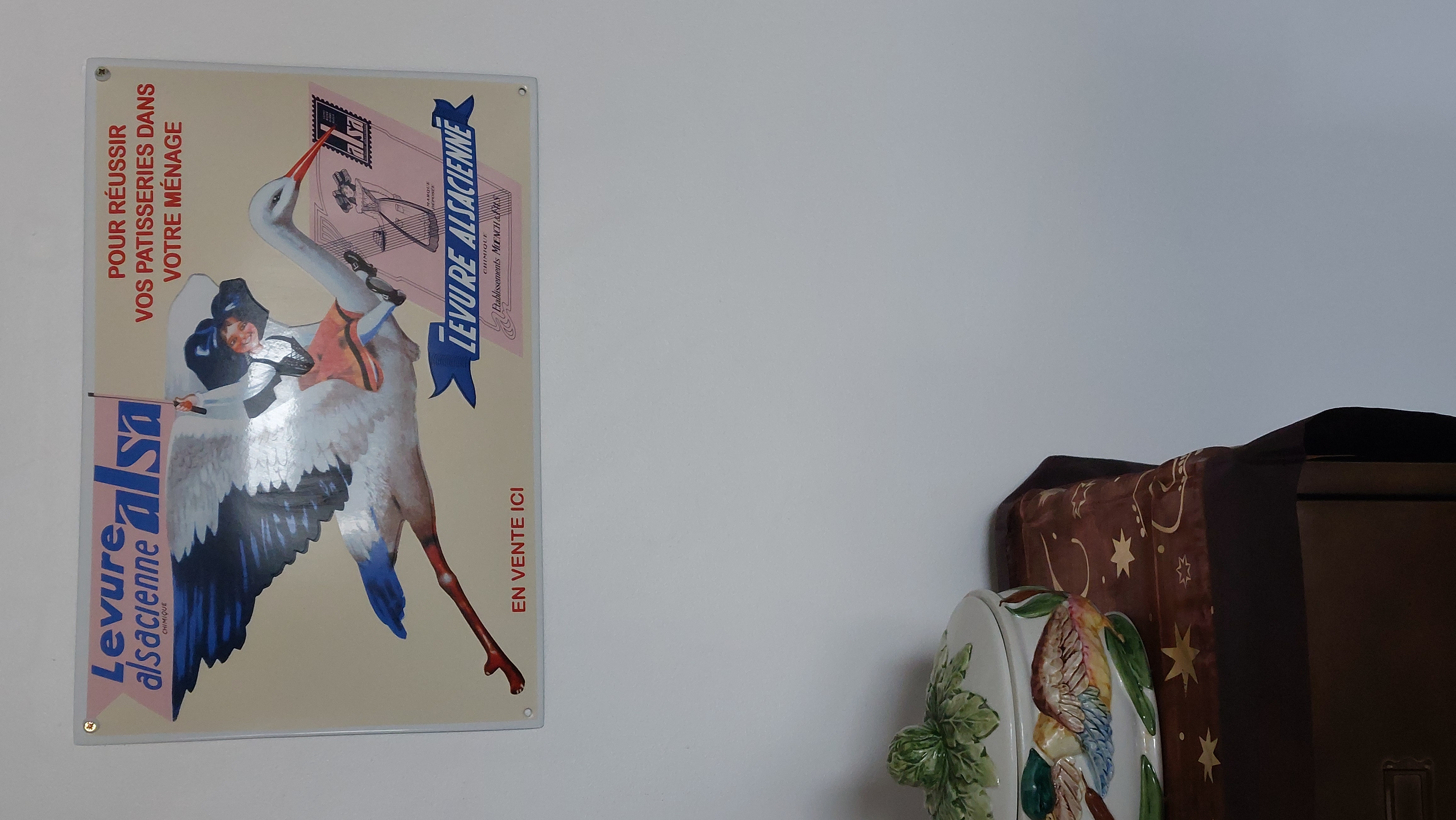 Plaque Émaillée Levure Alsacienne Alsa